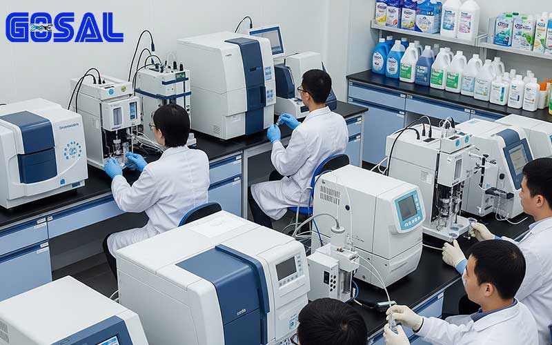 تجهیزات پیشرفته در آزمایشگاه کنترل کیفیت شویندههای صنعتی